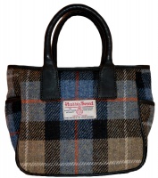 James Sienna Handheld Harris Tweed Bag Camel Check